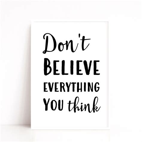 Positive Thinking Quote Digital Download Instant Art Print Printable Quote Print