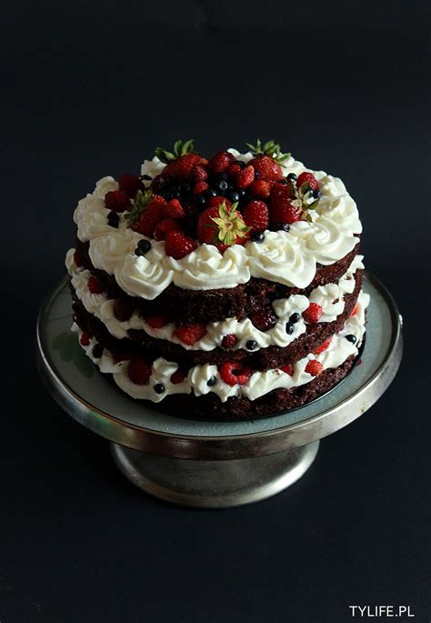 Fruits of the forest cheesecake. Owocowy czarny las. - My Blog | Chocolate fruit cake ...
