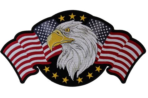 Eagle American Flags Embroidered Iron On Patch Thecheapplace