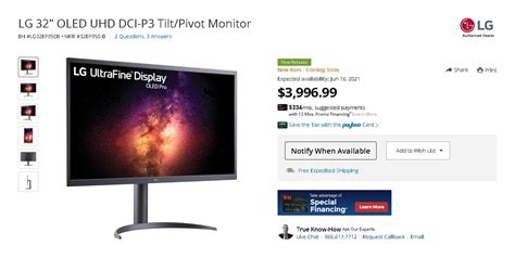 Lg 32 Inch Ultrafine Display Oled Pro Monitor Releasing In June For