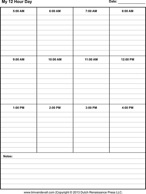 Free 12 Hour Shift Schedule Template