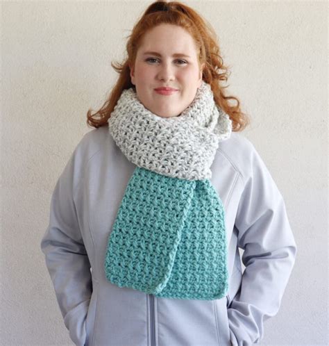 Crochet Color Dipped Scarf Simple Scarf Crochet Pattern Cowl Knitting