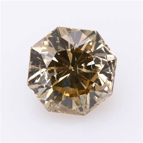 301 Carat Fancy Yellow Brown Diamond Octagon Shape Si1 Clarity