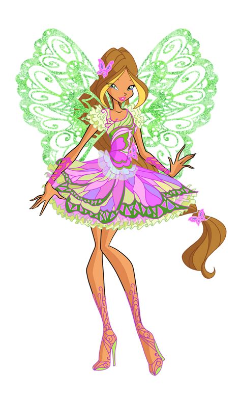 Flora salva sua irmanzinha e ganha seu enchantix. Official Flora Butterflix 2D by Winx-Rainbow-Love on ...