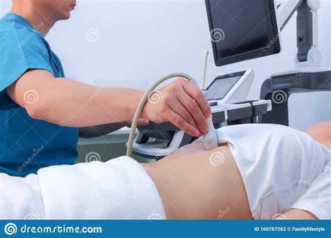 Abdominal Ultrasound For Examination Of Tumors Cysts And Polyps