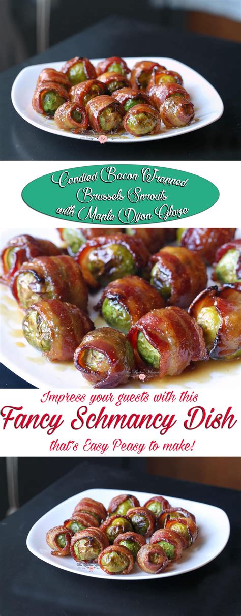 Candied Bacon Wrapped Brussels Sprouts With Maple Dijon Glaze Bacon Wrapped Brussel Sprouts