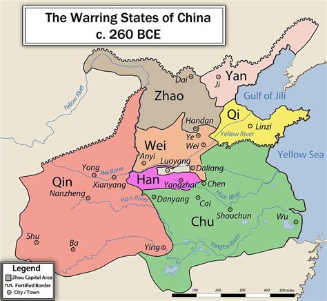 China Los Reinos Combatientes En 260 Ac China Map Ancient World