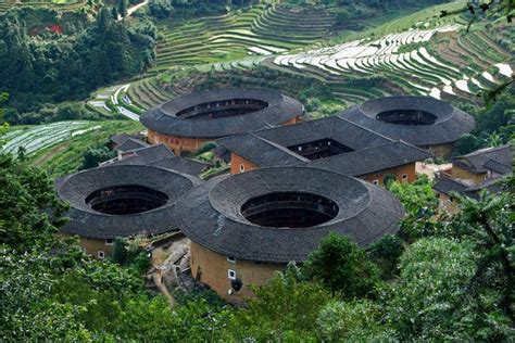 Fujian Tulou Local Earthen Rammed Houses Built By The Hakka People In