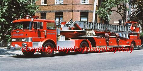 Fire Apparatus Slide Ladder 1 Brookline Ma 1977