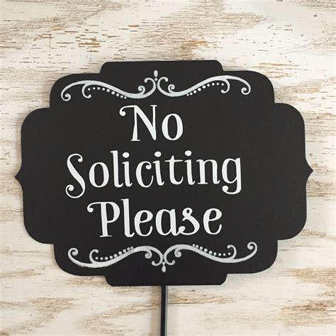 No Solicitation Sign Metal No Soliciting Please Sign Do Not Etsy