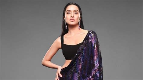 shraddha kapoor s sensual sequin saree and sleeveless blouse will electrify your weekend party