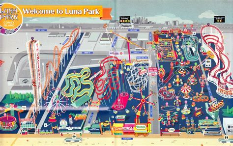 While dundy left for st. Luna Park (Coney Island) - 2015 Park Map