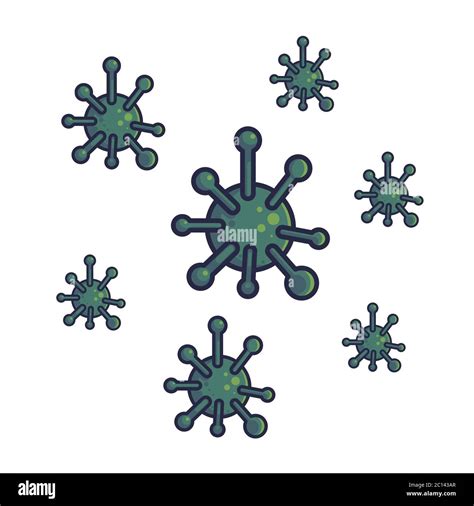 Viruses Vector Illustration Virus Icon Concept Isolated Corona