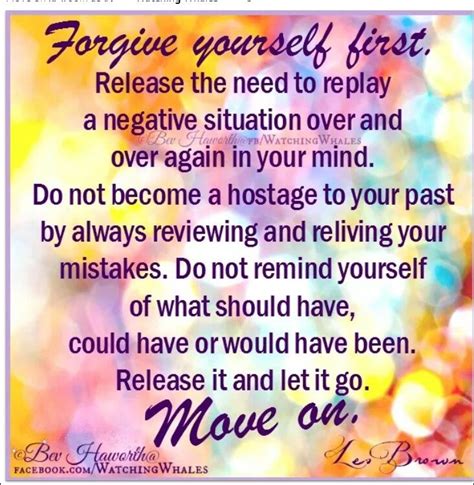Forgive Yourself First There Is No Need To Replay A Negative Situation