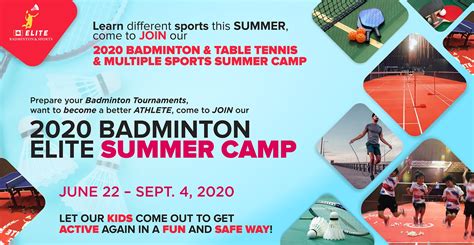 Looking For Badminton And Table Tennis Summer Camp