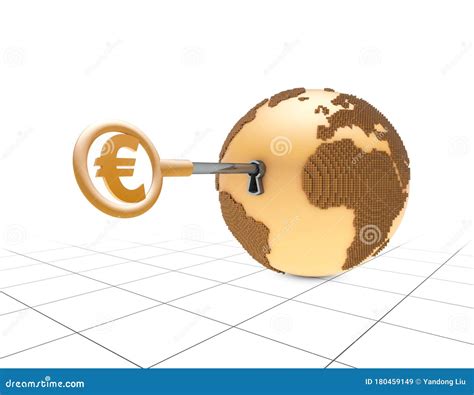 Aarde En De Belangrijkste Euro Valuta Symbool Voor De Mondiale