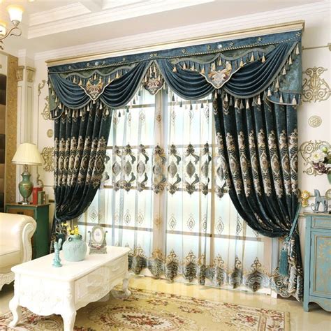 Draperies can block out drafts, light and sound but are mainly for decoration. Luxury and Elegant Navy Blue Voile Polyester Sheer Curtain ...