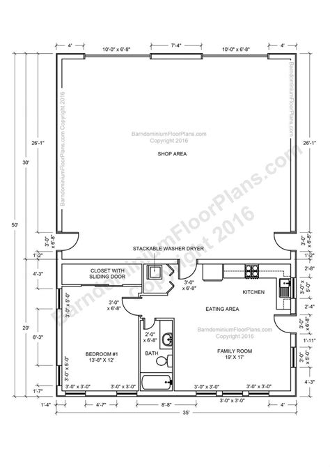 Apartments Barndominium Floor Plans Pole Barn House And Metal One
