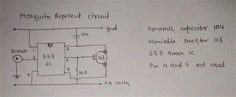 Electronic Mosquito Repellent Circuit Diagram Using Ic 555 54 Off