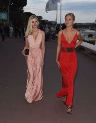 Kimberley Garner Red Dress At The Plage Royal For Dinner In Cannes The Drunken