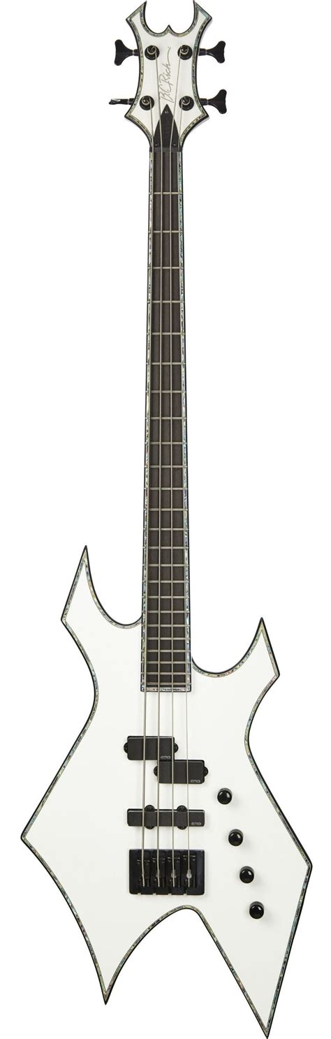 Bc Rich Extreme Series Chris Kael Signature Warlock Bass Guitar In Satin White Andertons Music Co