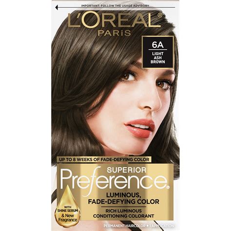 buy l oréal paris superior preference fade defying shine permanent hair color 6a light ash