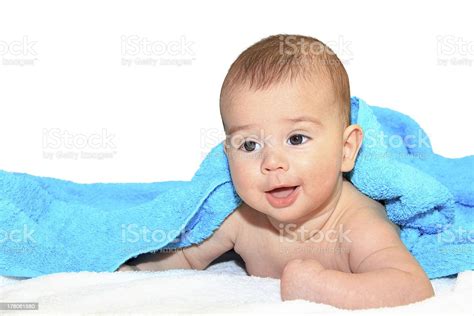 Cute Baby Boy Lying Down Isolated Stock Photo Download Image Now Istock