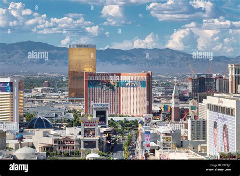 Las Vegas Strip Skyline Stock Photo Alamy