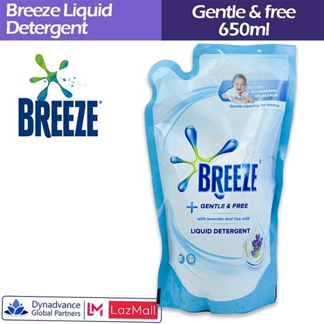 Breeze Gentle And Free Liquid Detergent With Lavender And Rice Milk 650ml