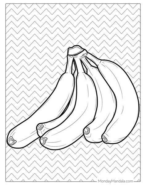 Coloring Page Of Banana Maryjaneadson
