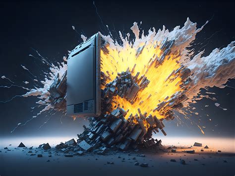 Download Ai Generated Computer Explosion Royalty Free Stock