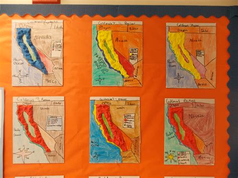 4th Grade California Map Project Elevation Map