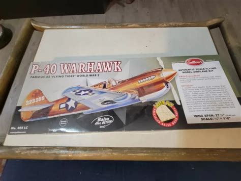 Guillows Curtiss P 40 Warhawk Flying Balsa Wood Model Airplane Kit Gui