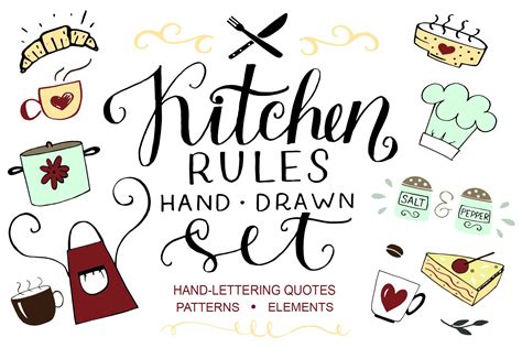 Kitchen Rules set (677819) | Illustrations | Design Bundles