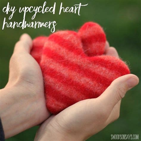 Diy Upcycled Heart Handwarmer Tutorial Use Up Wool Scraps And Upcycle