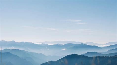 A View Of The Horizon Above The Cloudy Morning In The Mountains By