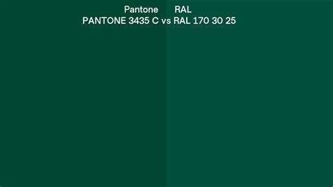 Pantone 3435 C Vs Ral Ral 170 30 25 Side By Side Comparison