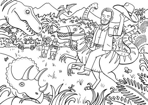 Jurassic world kolorowanka do wydruku kolorowanki do druku e. The Chris Pratt Coloring Book - MizHollywood