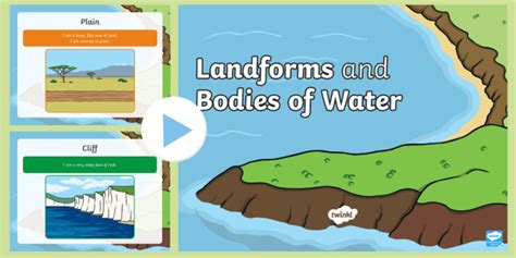 Types Of Landforms And Bodies Of Water Powerpoint Twinkl