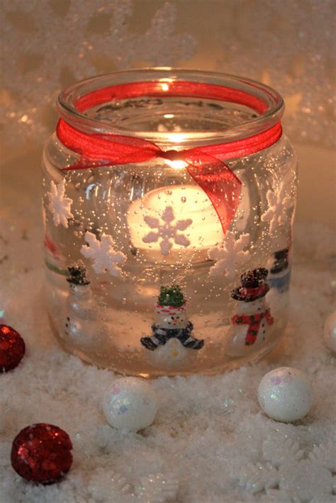 Snowman Candle Holder Reusable Jar Just Add By Glasslightcandleco Gel