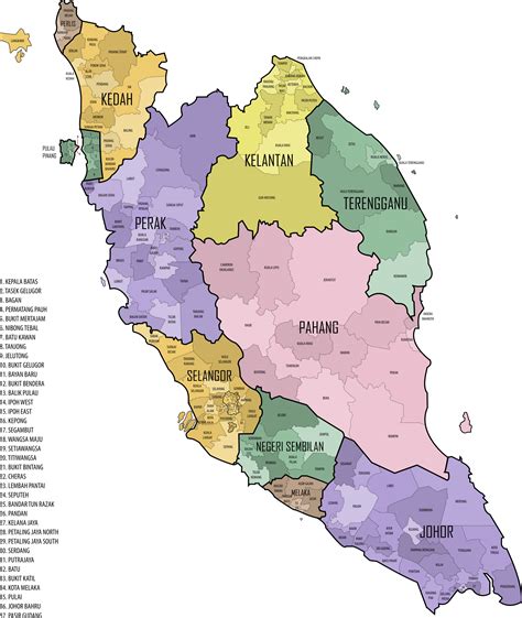 Malaysia States Blank Drawing Of Malaysia Map Hd Png