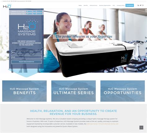 H2o Massage Systems Website Smokehouse A Design Co