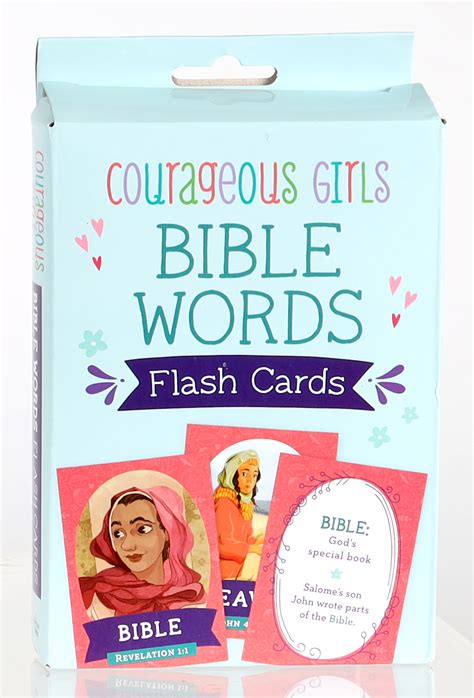 Courageous Girls Bible Words Flash Cards Koorong