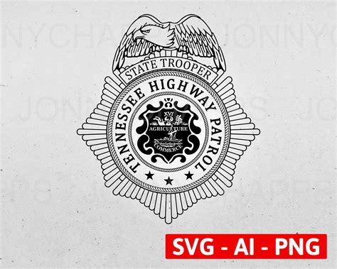 Tennessee Highway Patrol Badge Tn State Police Trooper Logo Emblem