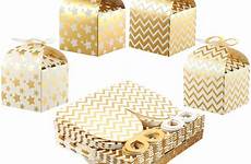 party favor boxes treat gift golden paper goodie bright 7x3 polka dot birthday