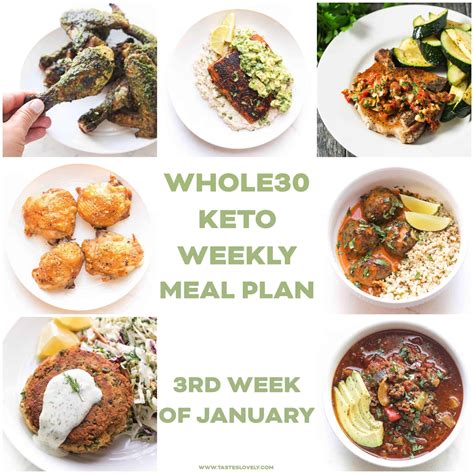 Whole30 Keto Weekly Meal Plan January Week 3 Tastes Lovely