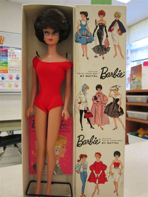 Brunette Bubble Cut Barbie In Original Suit Box Barbie And Vintage Doll Collection
