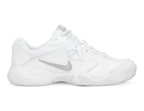 Nike Womens Court Lite 2 Tennis Shoes Whitemetallic Silver Catch