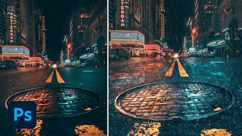 Rain Effect Photoshop Tutorial Youtube