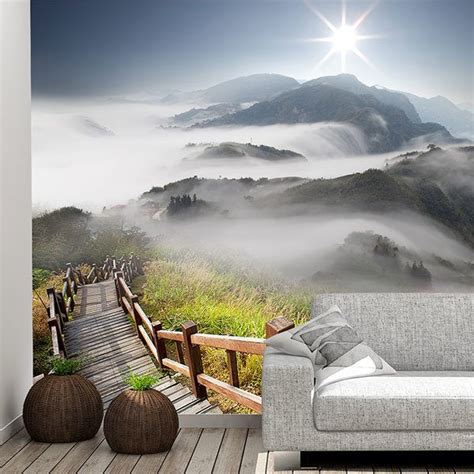 Wall Mural Mountains In The Fog